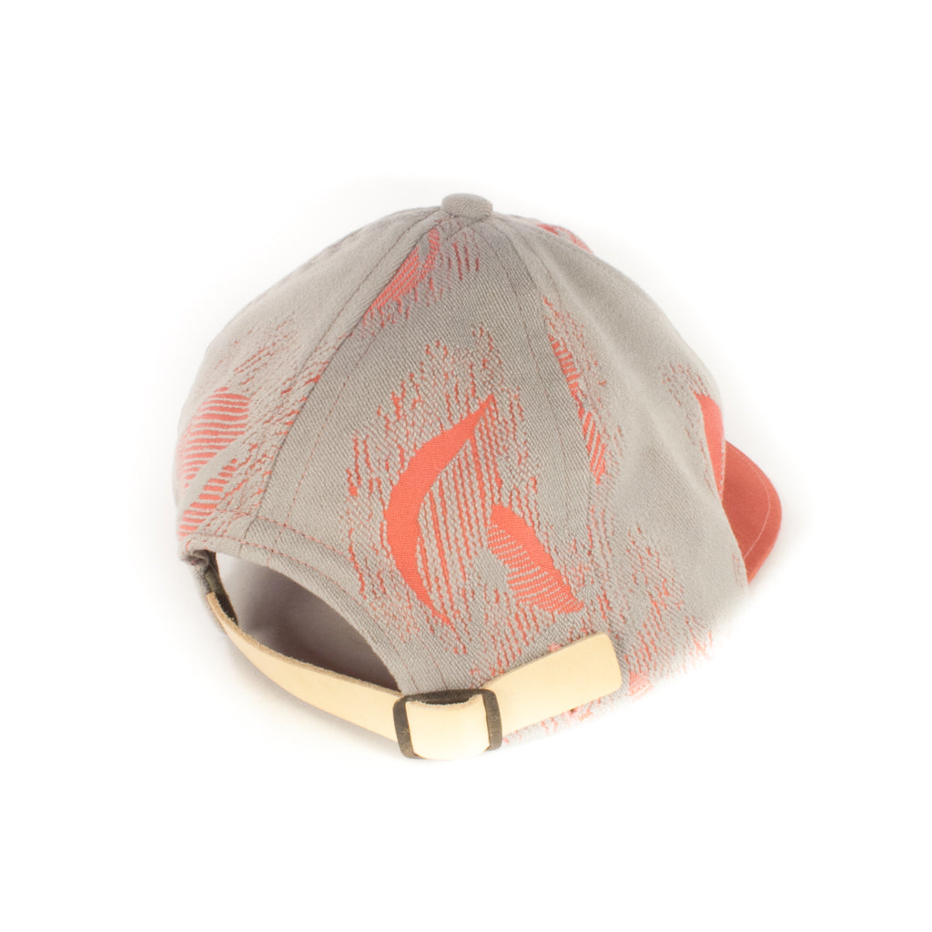 Grey/Pink Abstract w/ Light Red Baseball Cap