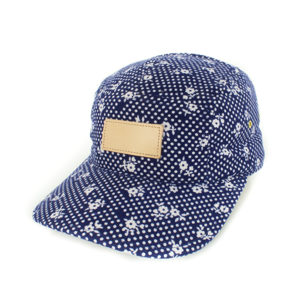 Navy w/ Flower and Dots 5-Panel