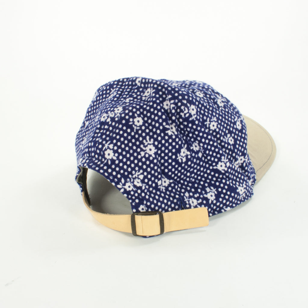 Navy Print w/ Beige Brim
