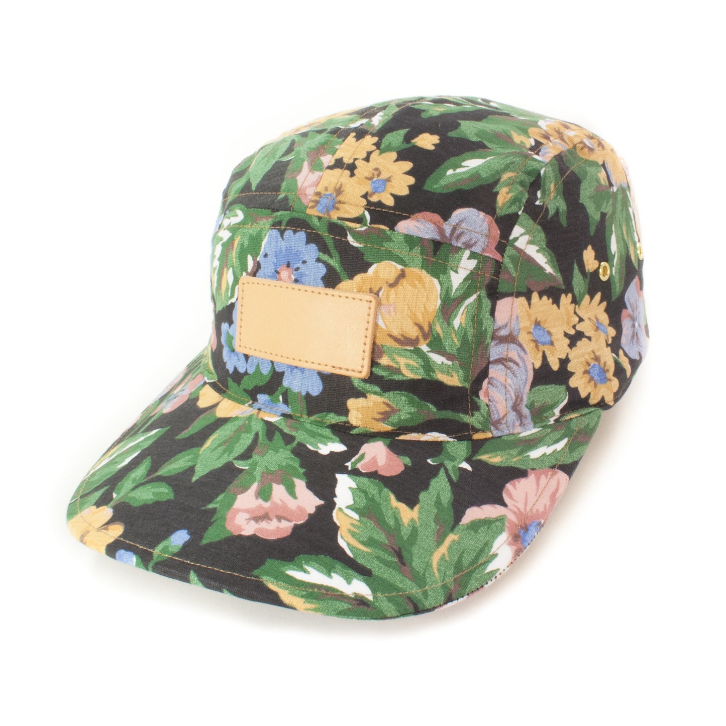 Floral on Black 5-Panel