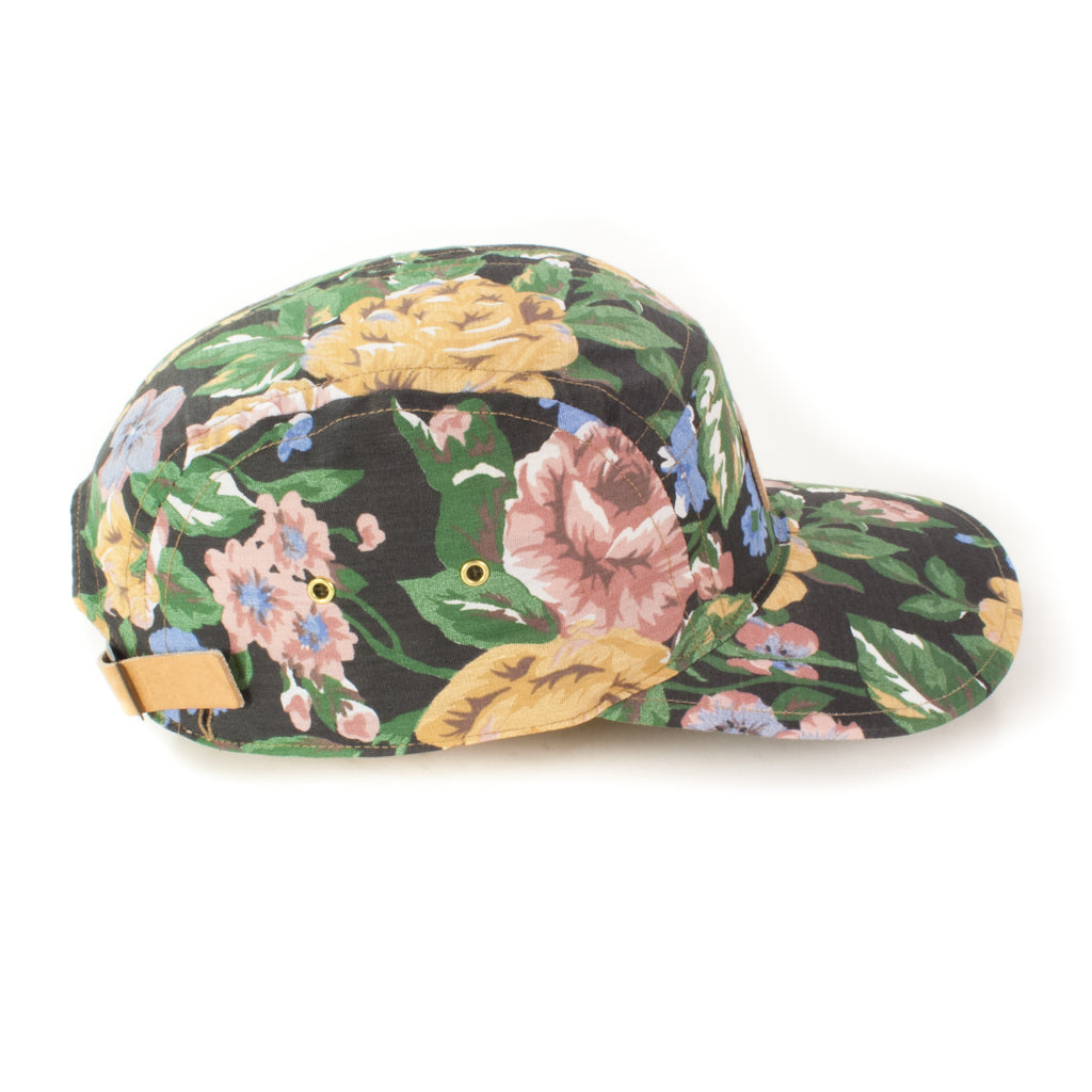 Floral on Black 5-Panel