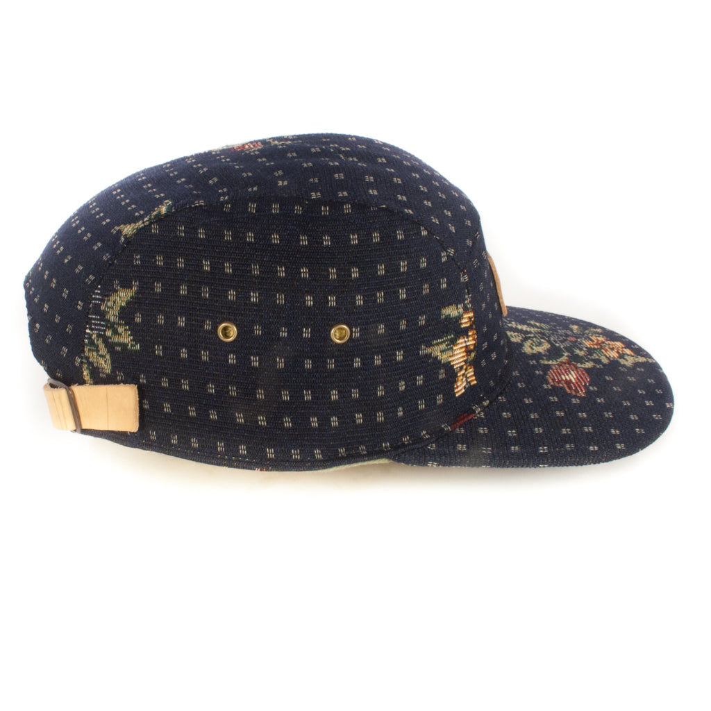 Dark Blue Floral 5-Panel