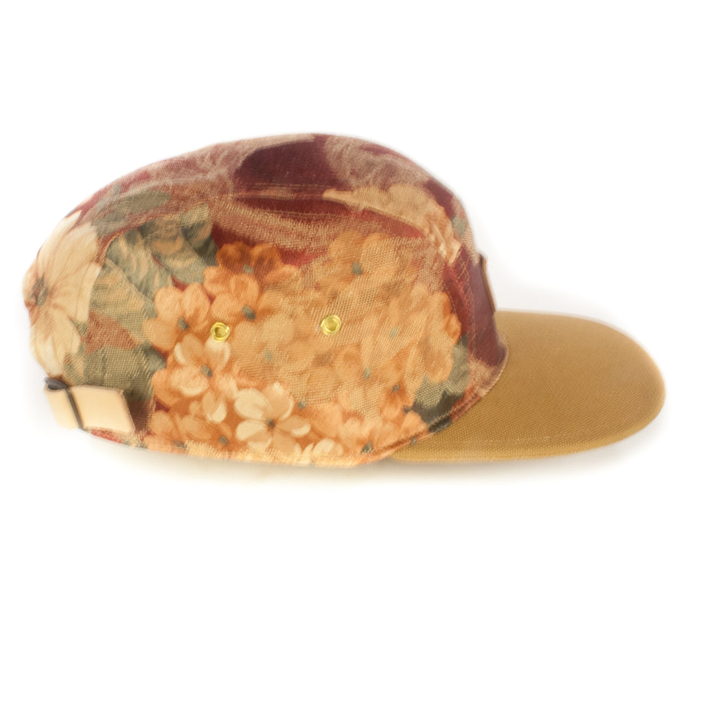 Red Floral 5-Panel w/ Caramel Brim 5-Panel