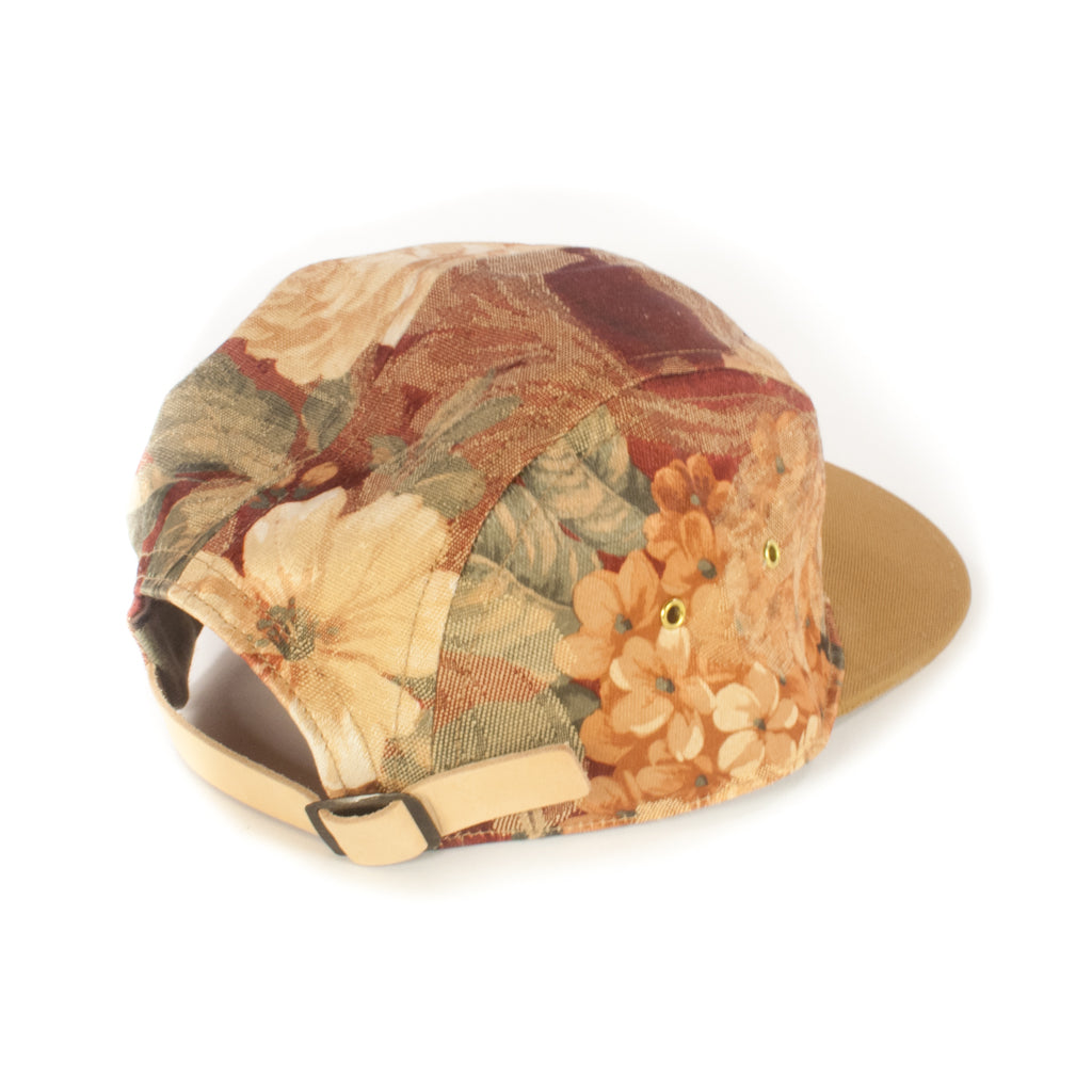 Red Floral 5-Panel w/ Caramel Brim 5-Panel