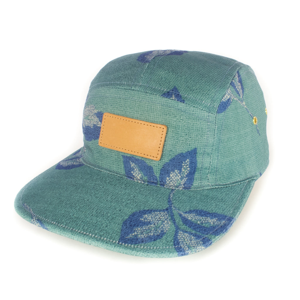 Turquiouse and Blue Leaves 5-Panel