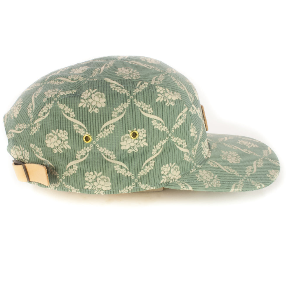 Blue Green Floral 5-Panel