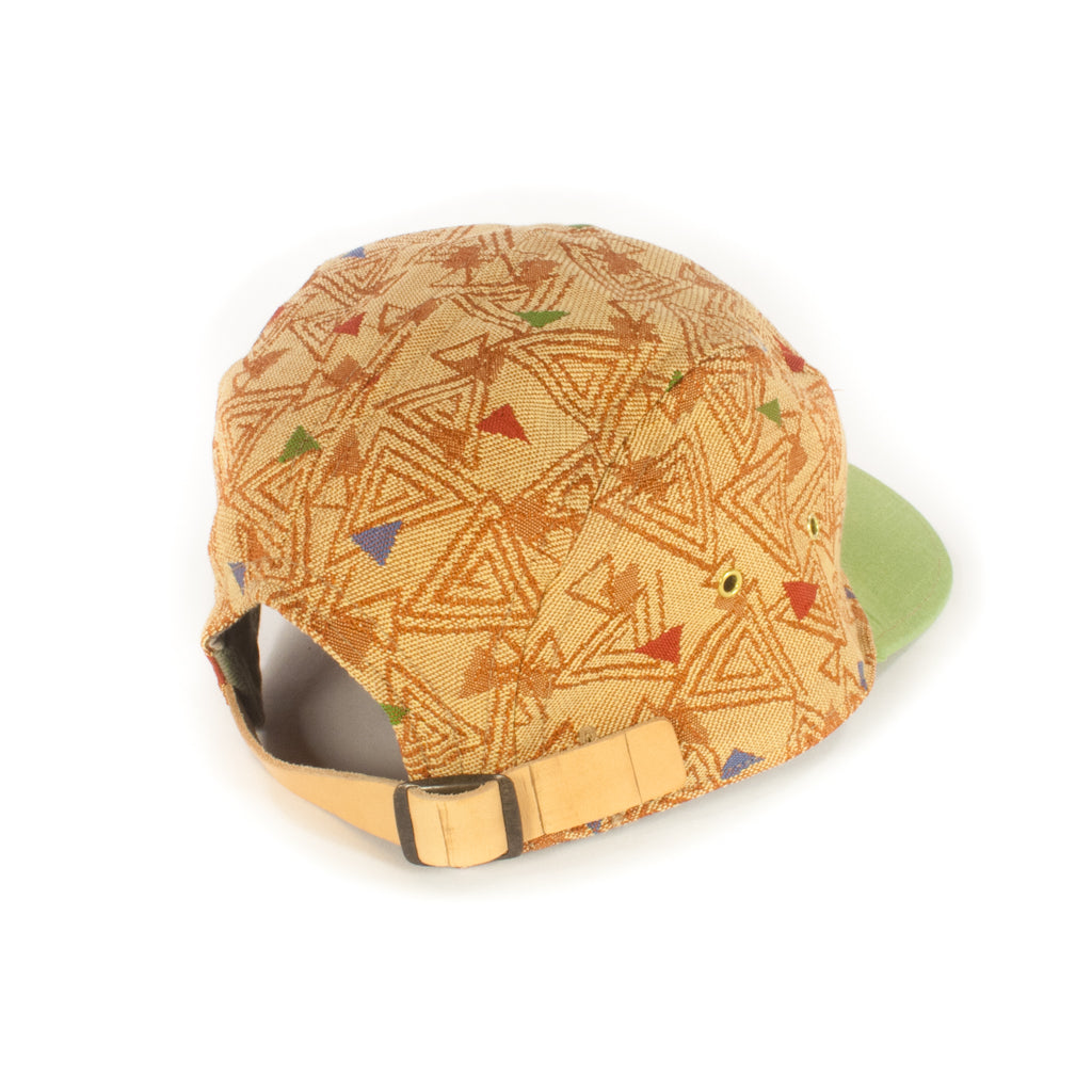 Colourful Triangles w/ Green Brim 5-Panel