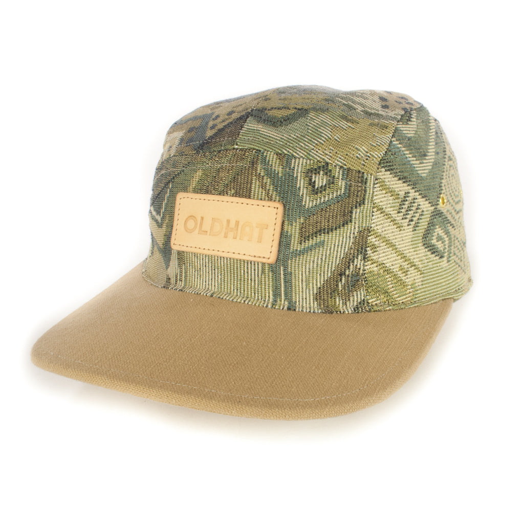 Green Grey Abstract w/ Olive Brim 5-Panel