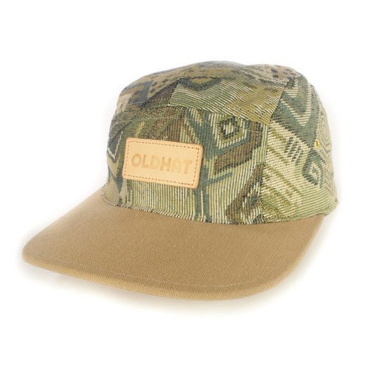 Green Grey Abstract w/ Olive Brim 5-Panel