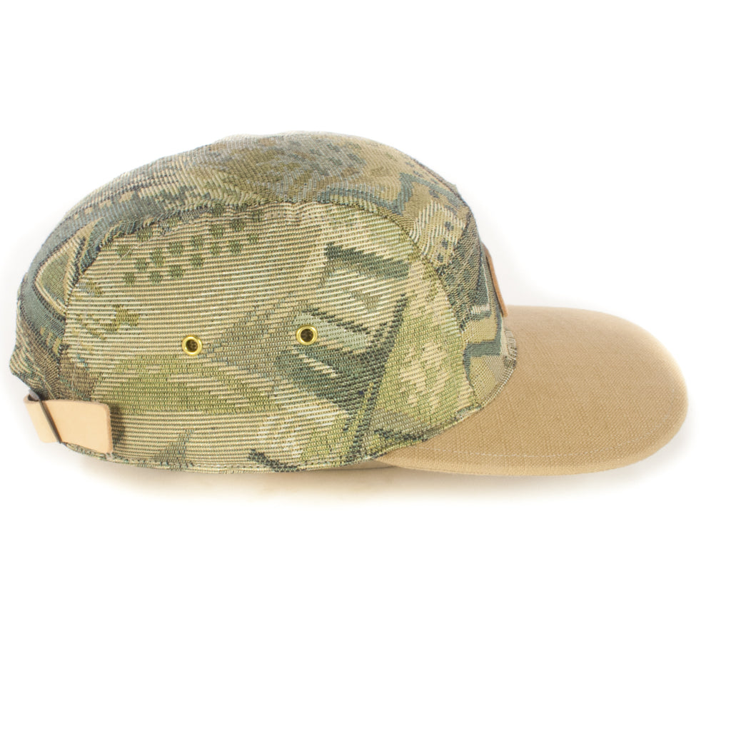 Green Grey Abstract w/ Olive Brim 5-Panel