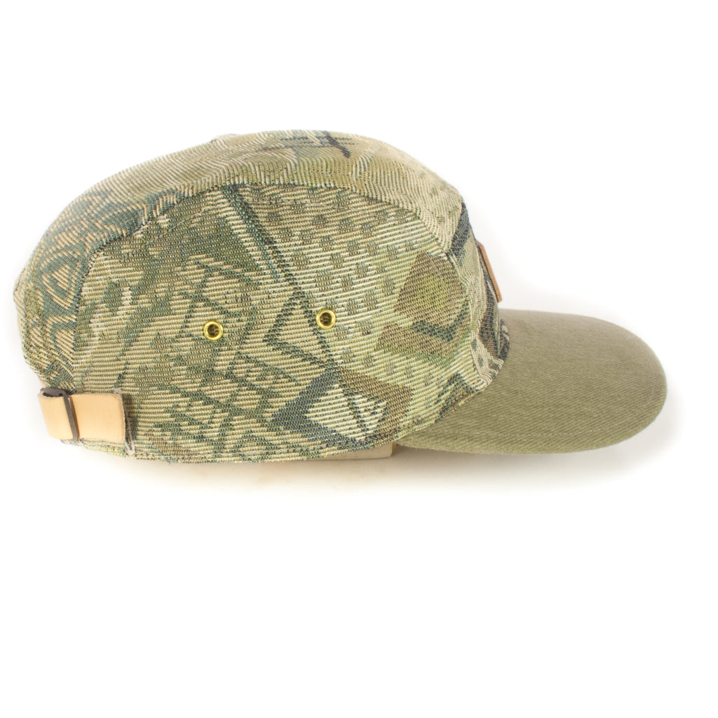 Green Grey Abstract w/ Olive Green Brim 5-Panel