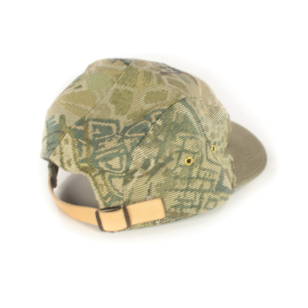 Green Grey Abstract w/ Olive Green Brim 5-Panel