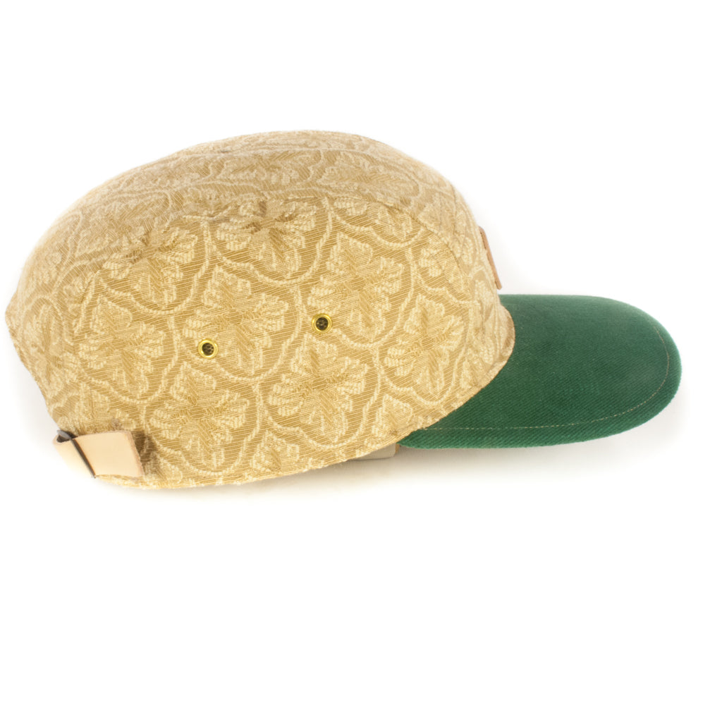 Gold Floral w/ Green Brim 5-Panel