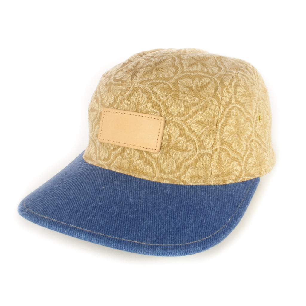 Gold Floral w/ Denim Brim 5-Panel