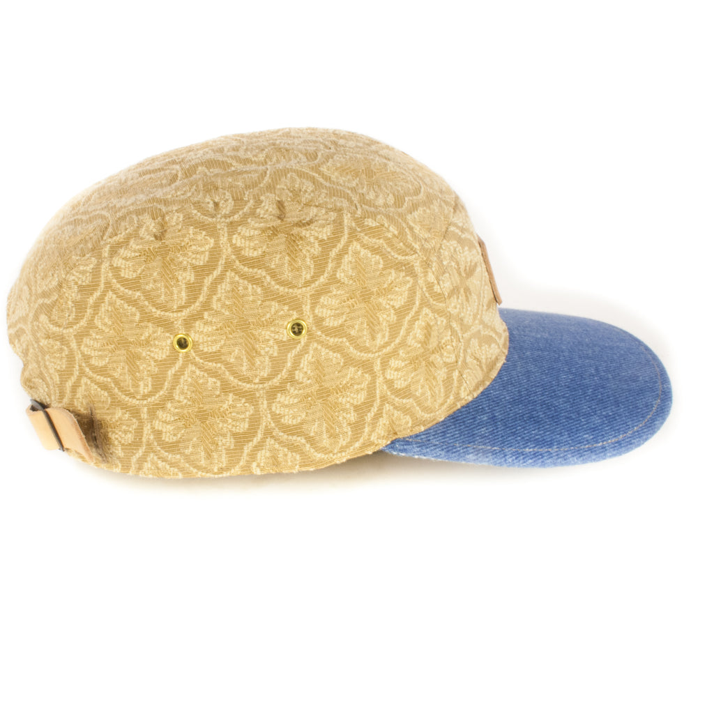 Gold Floral w/ Denim Brim 5-Panel
