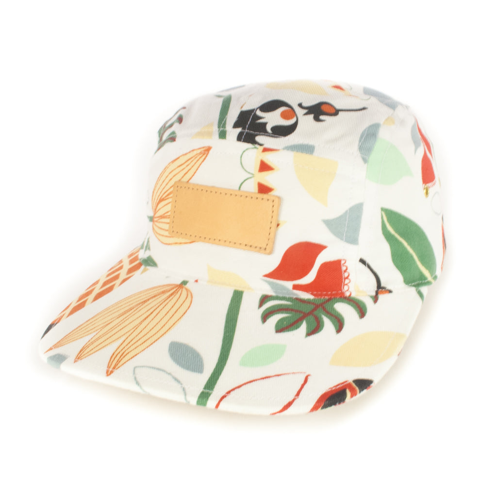 White Floral 5-Panel