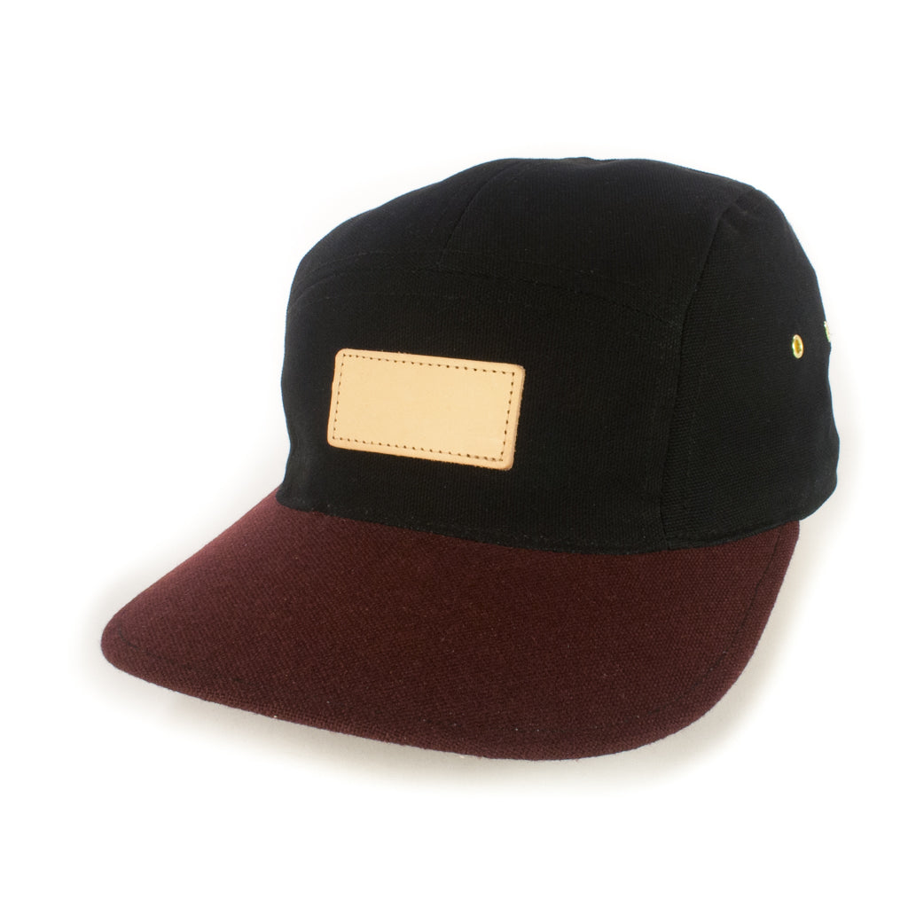 Black w/ Burgundy 5-Panel