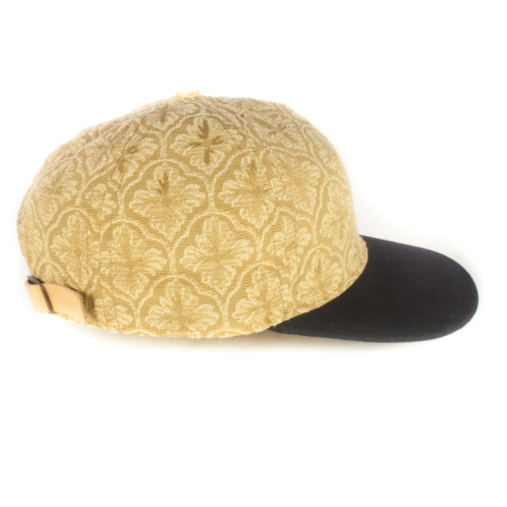 Gold Floral w/ Black Baseball Cap