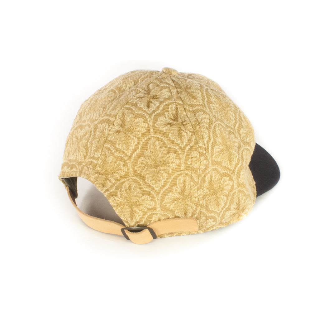 Gold Floral w/ Black Baseball Cap