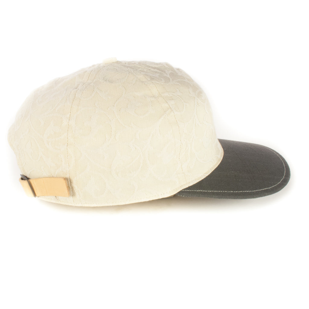 Off-White w/ Charcoal Baseball Cap