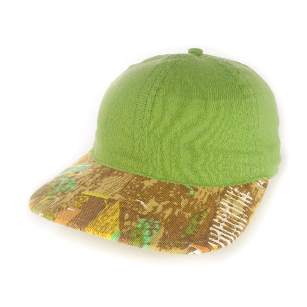 Green w/ Farm Scene Print Baseball Cap