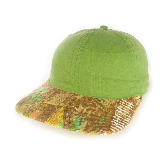 Green w/ Farm Scene Print Baseball Cap
