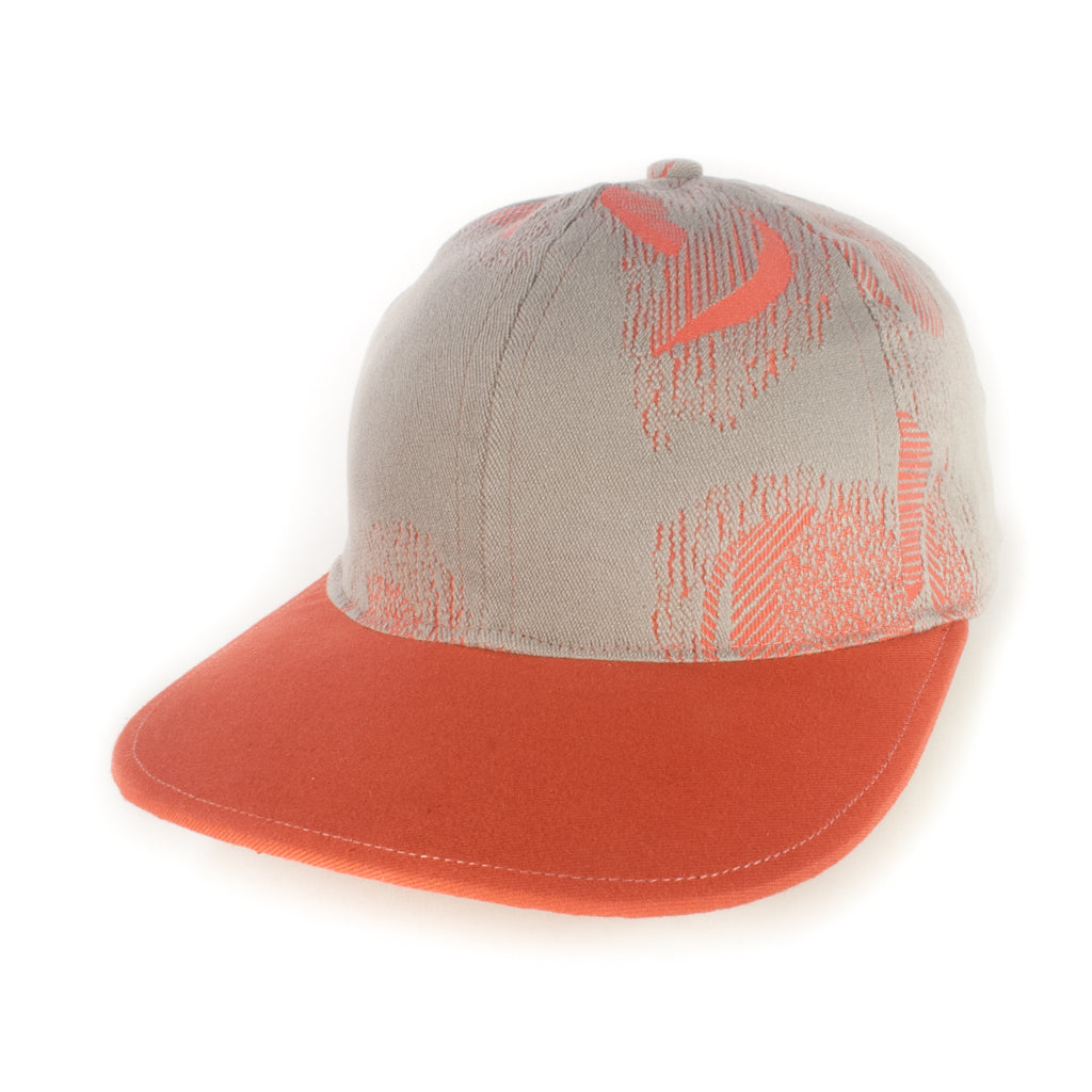 Grey/Pink Abstract w/ Light Red Baseball Cap