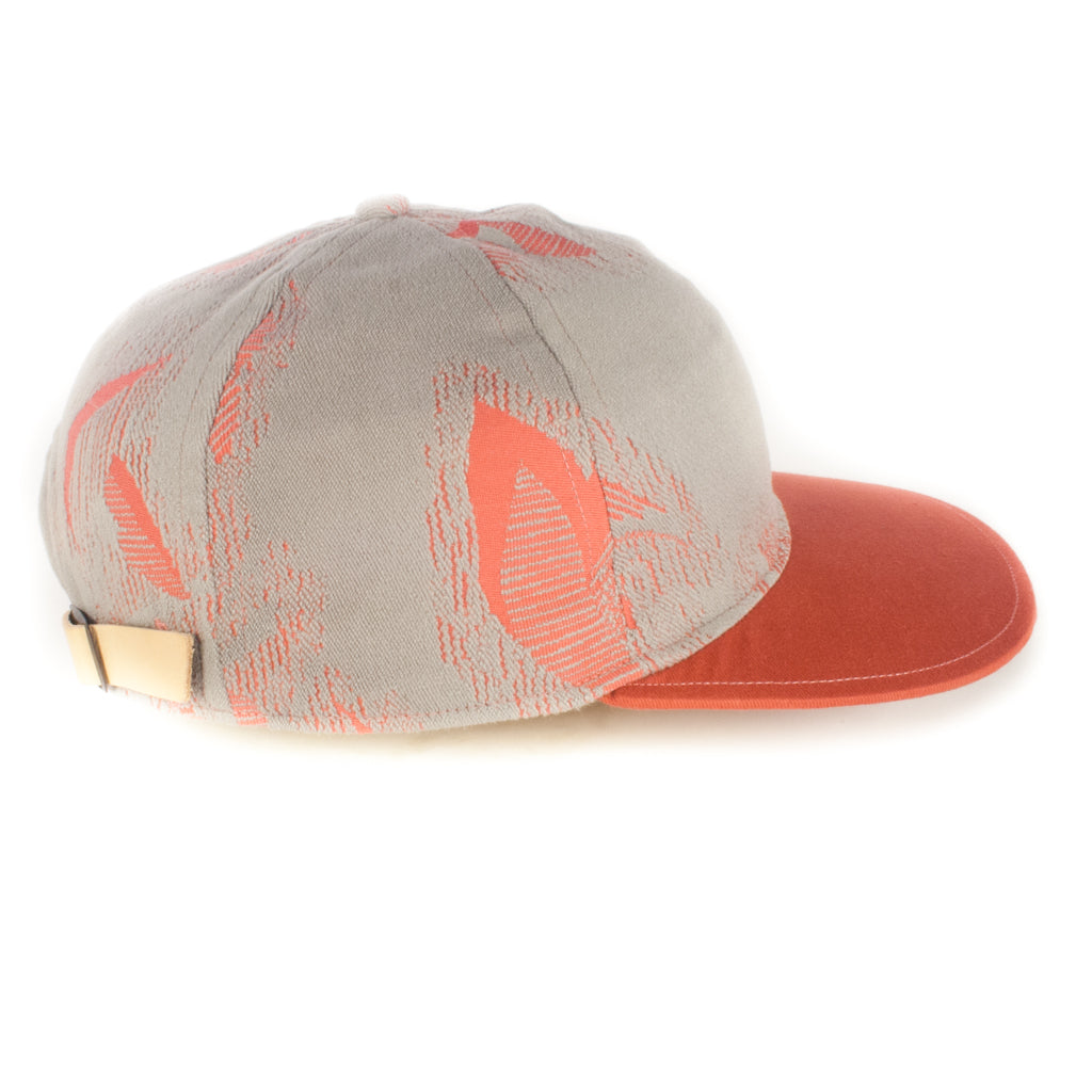Grey/Pink Abstract w/ Light Red Baseball Cap