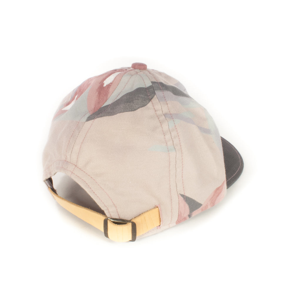 Pink/Grey Floral w/ Charcoal Baseball Cap