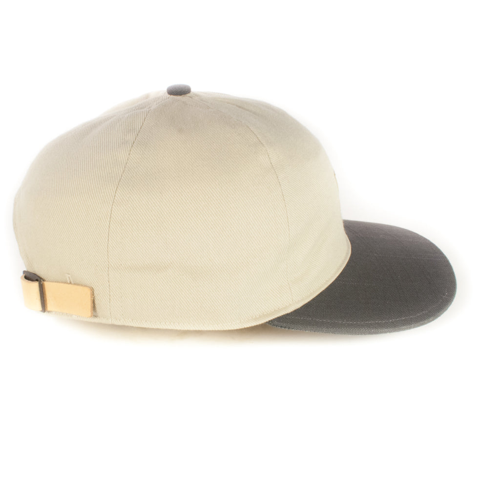 Off-White w/ Charcoal Baseball Cap