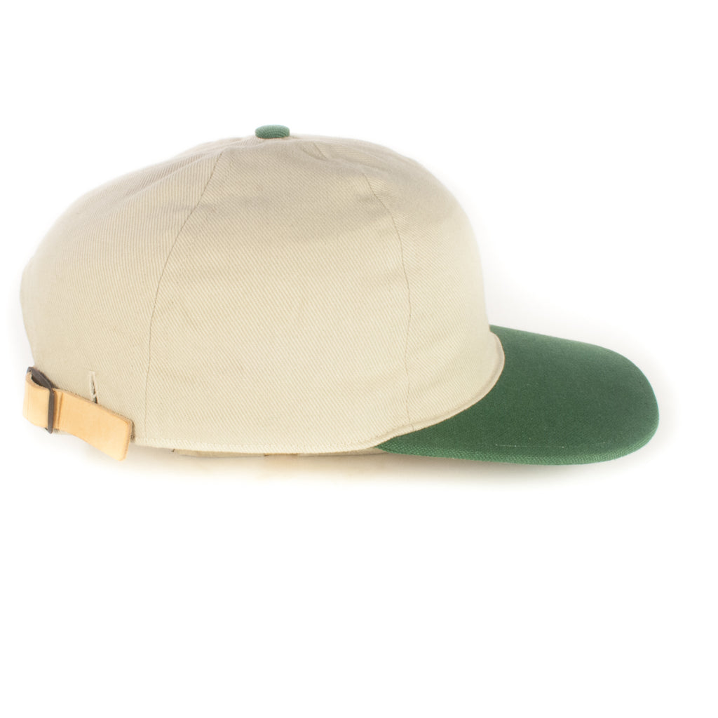 Off-White w/ Green Baseball Cap