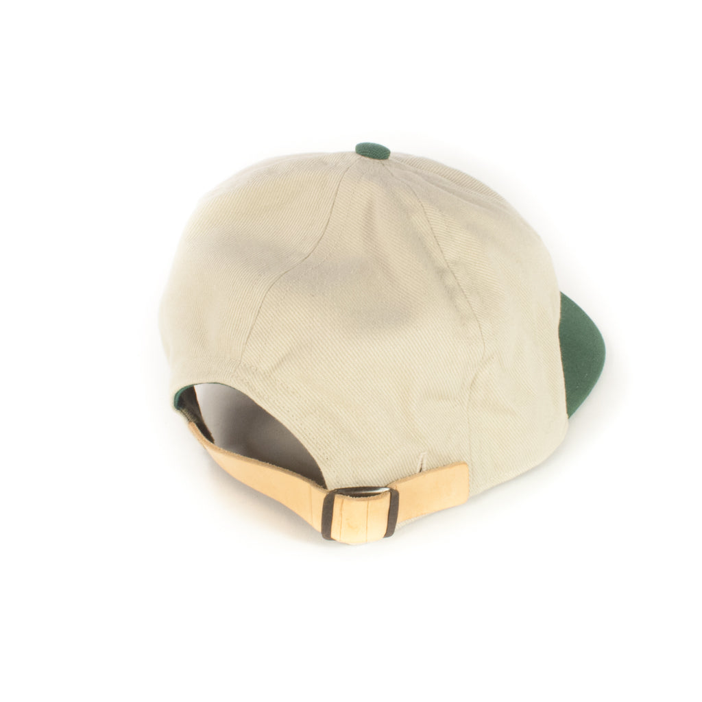 Off-White w/ Green Baseball Cap