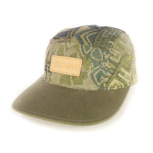 Green Grey Abstract w/ Olive Green Brim 5-Panel