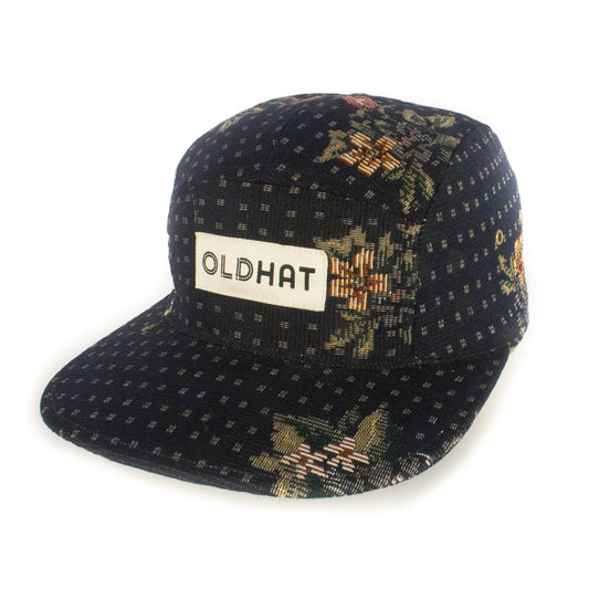 Dark Blue Floral 5-Panel